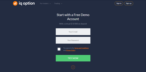 Inscription sur la plateforme de trading Inscription sur la plateforme de trading